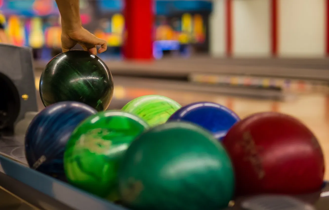 Photo wallpaper balls, sport, bowling
