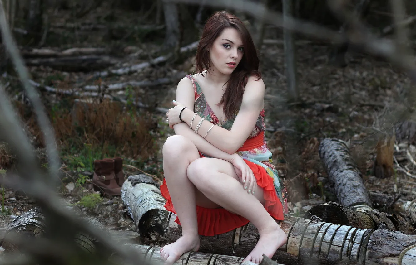 Photo wallpaper look, girl, background