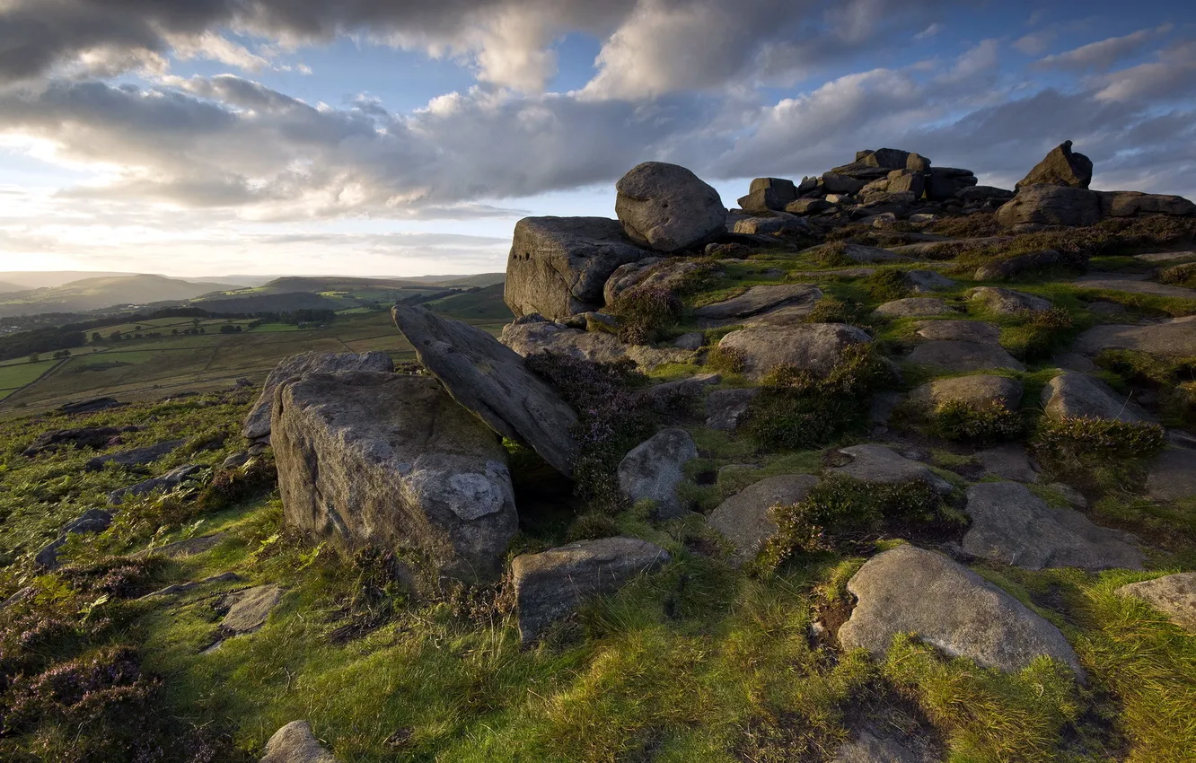 Photo wallpaper summer, the sky, landscape, mountains, stones