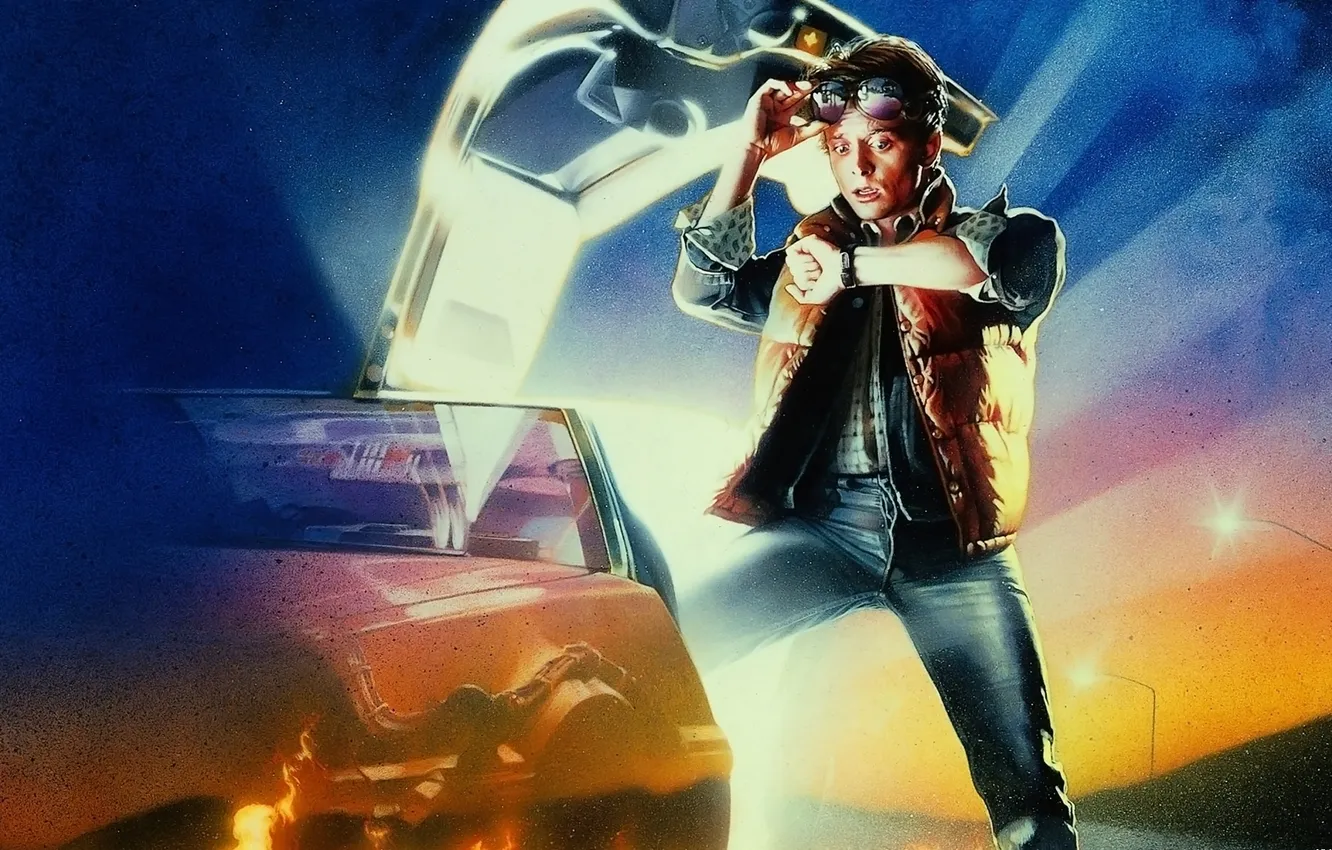 Photo wallpaper the film, poster, picture, back in the future