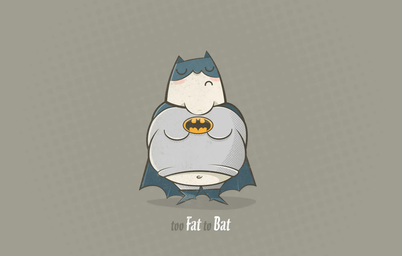 Photo wallpaper Batman, 1920x1080, too Fat to Bat