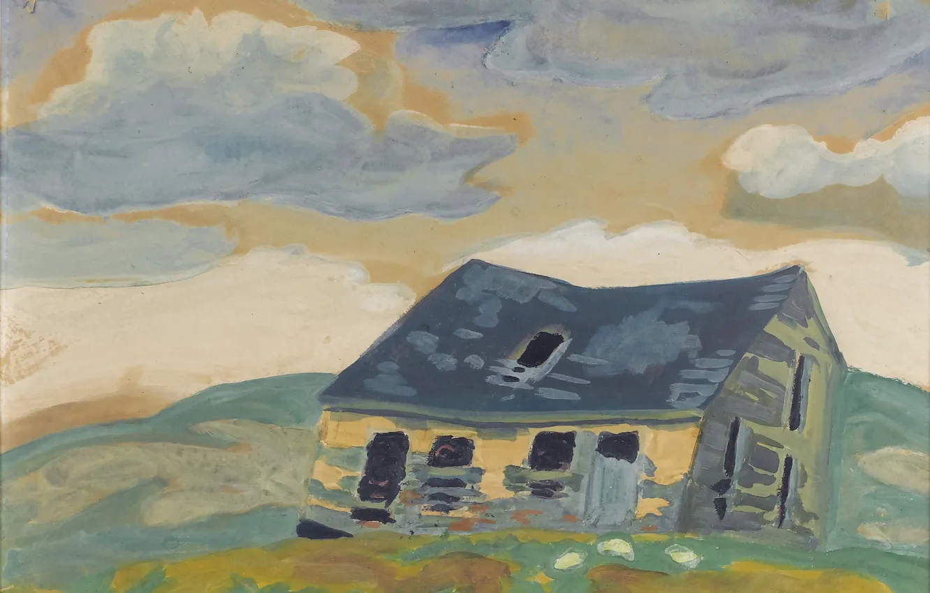 Photo wallpaper 1919, Charles Ephraim Burchfield, Old Barn