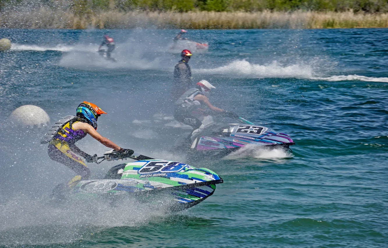 Photo wallpaper race, boat, speed