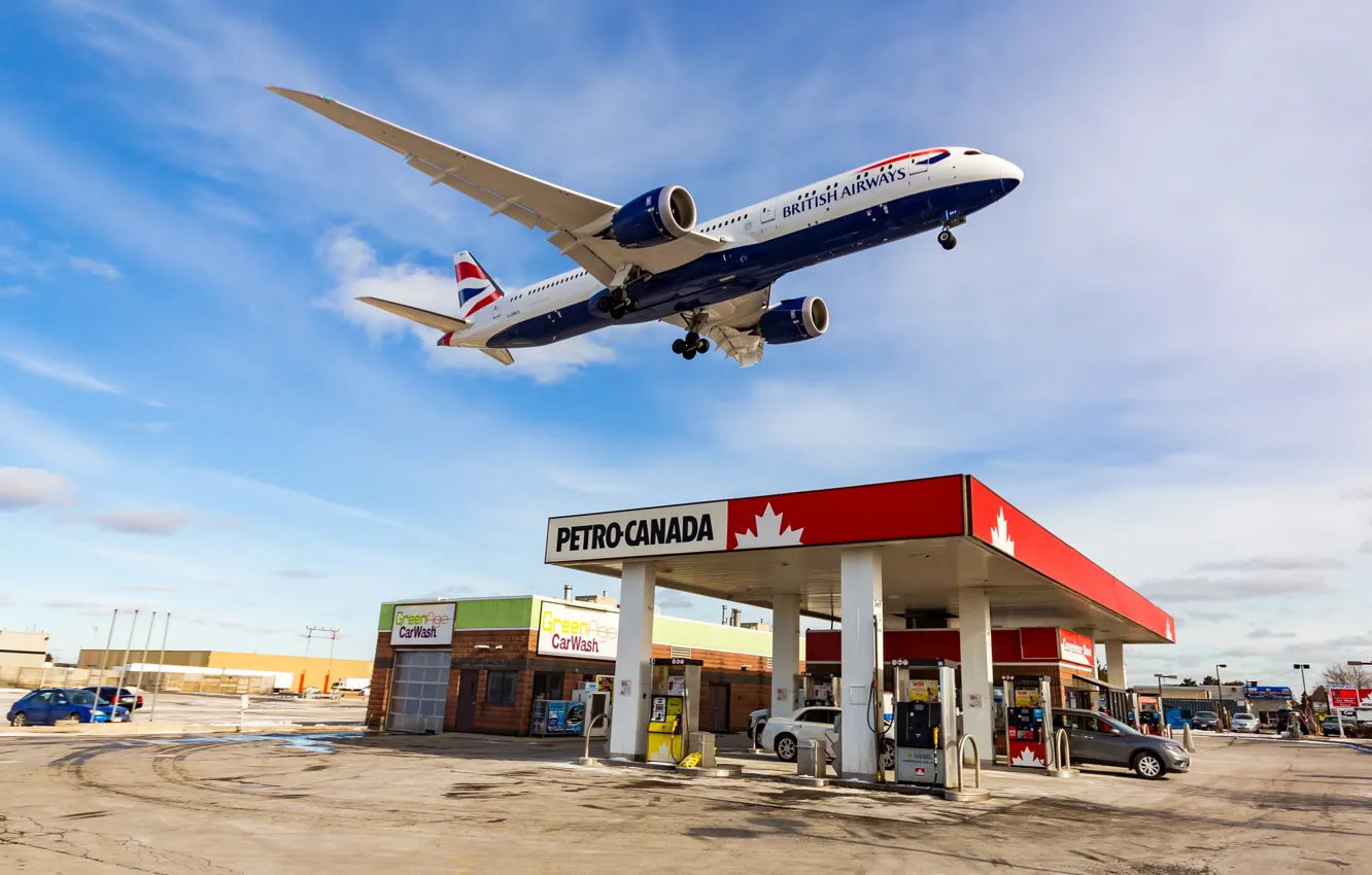 Photo wallpaper the sky, aviation, Boeing, the plane, passenger, 787-9