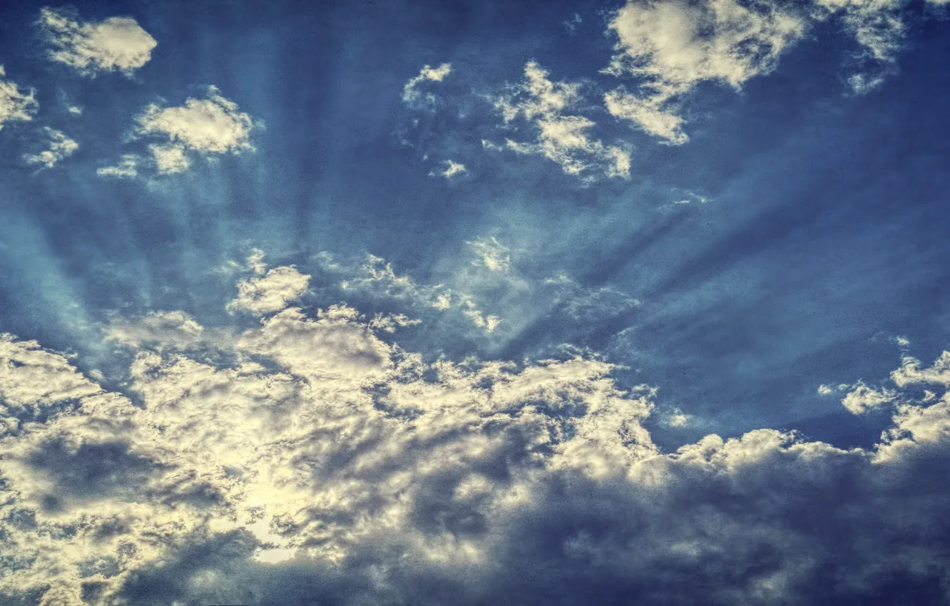 Photo wallpaper the sky, the sun, rays, clouds, Anapa