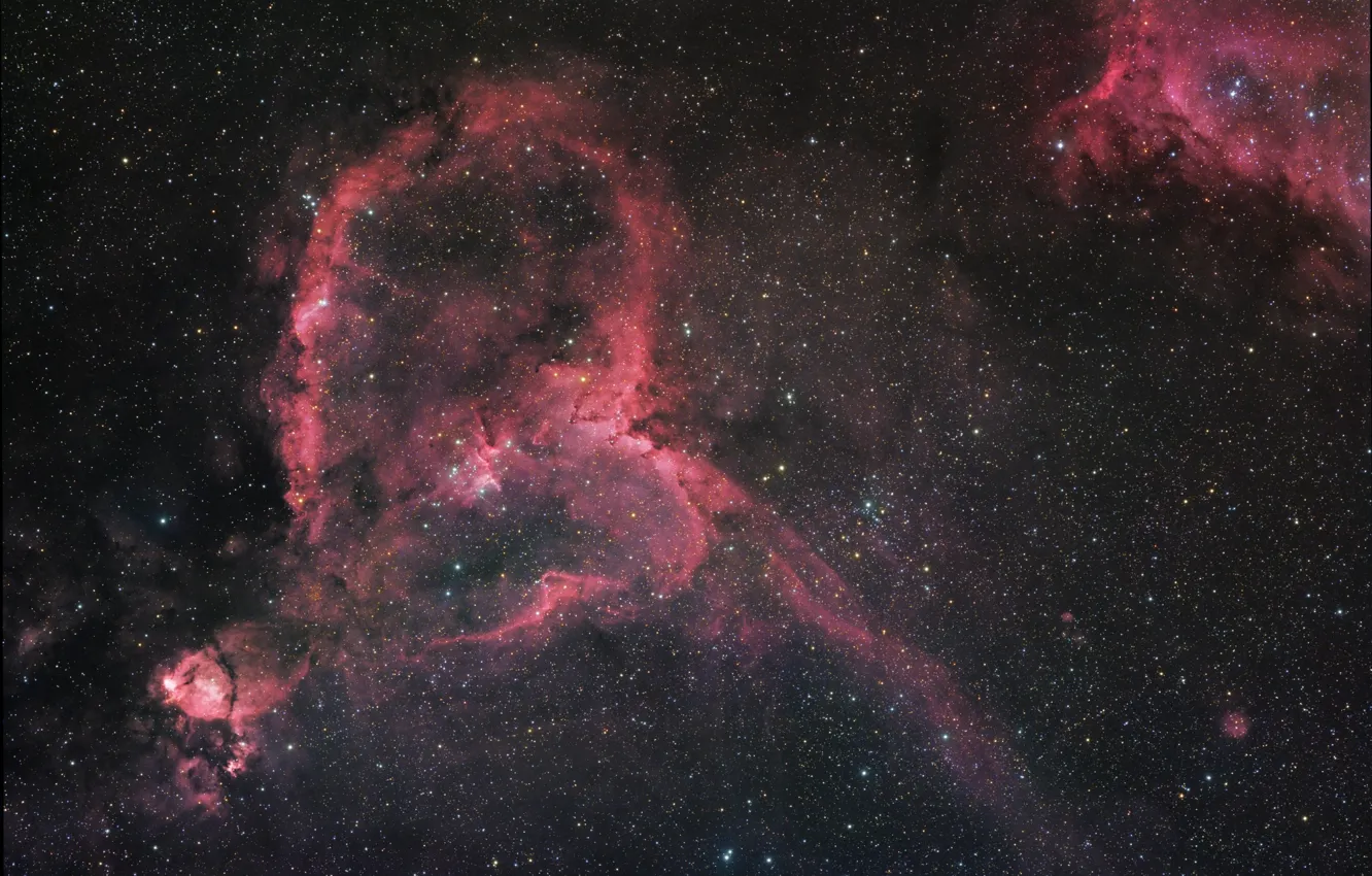 Photo wallpaper space, nebula, heart, space