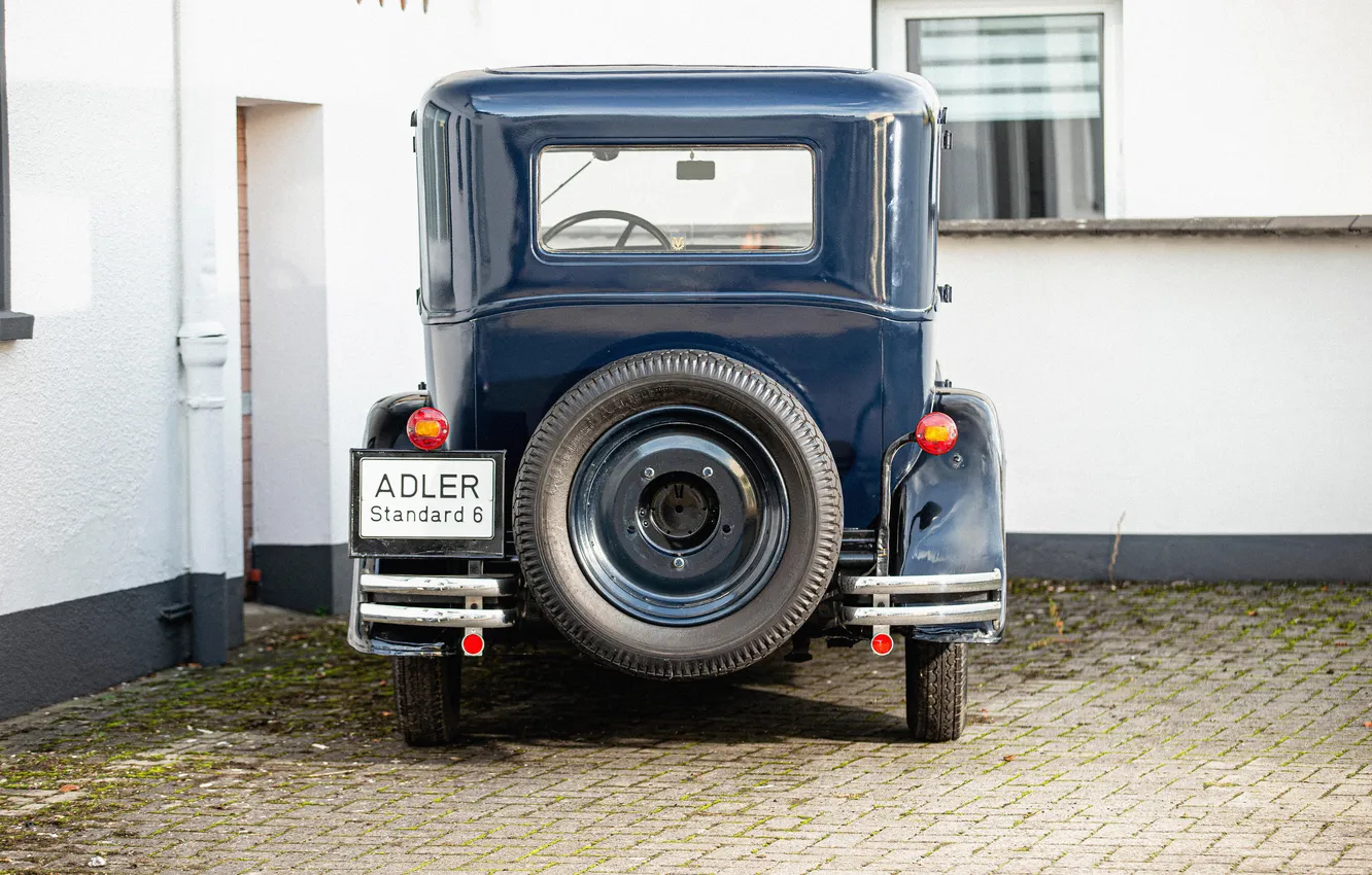 Photo wallpaper rear view, retro cars, Limousine, Adler, Retro Cars, 1931–34, Adler Standard 6, Standard 6