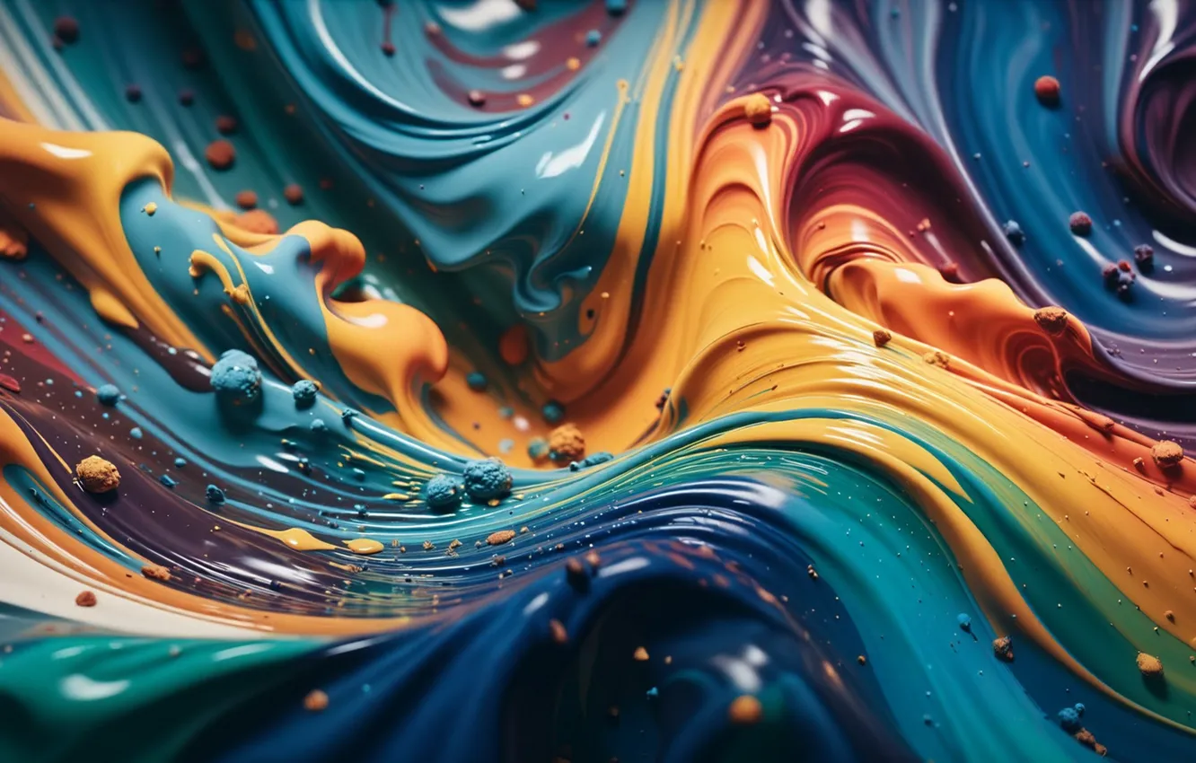 Photo wallpaper abstraction, paint, bright