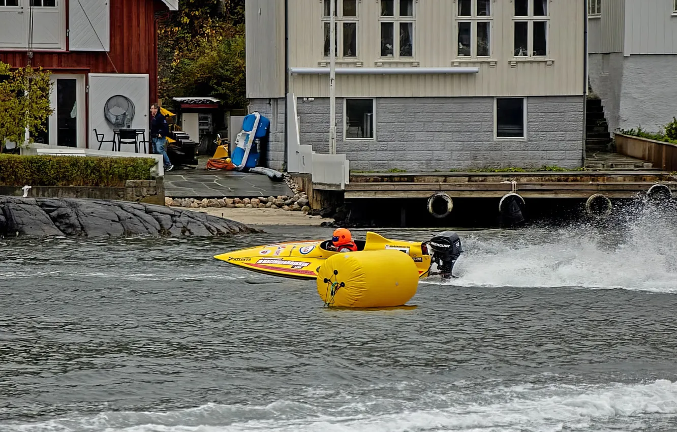 Photo wallpaper race, boat, speed