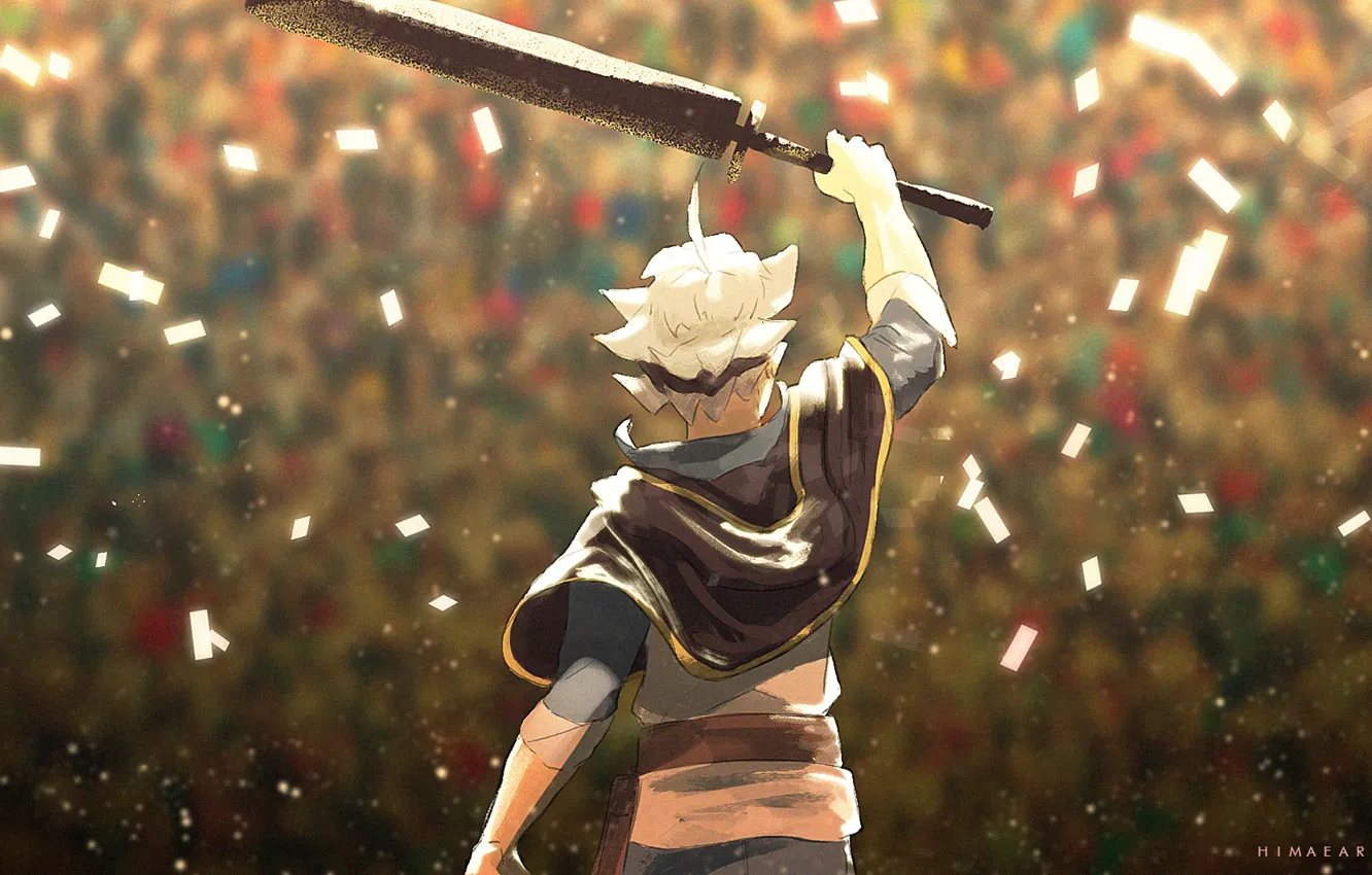 Photo wallpaper sword, guy, Black Clover, Asta