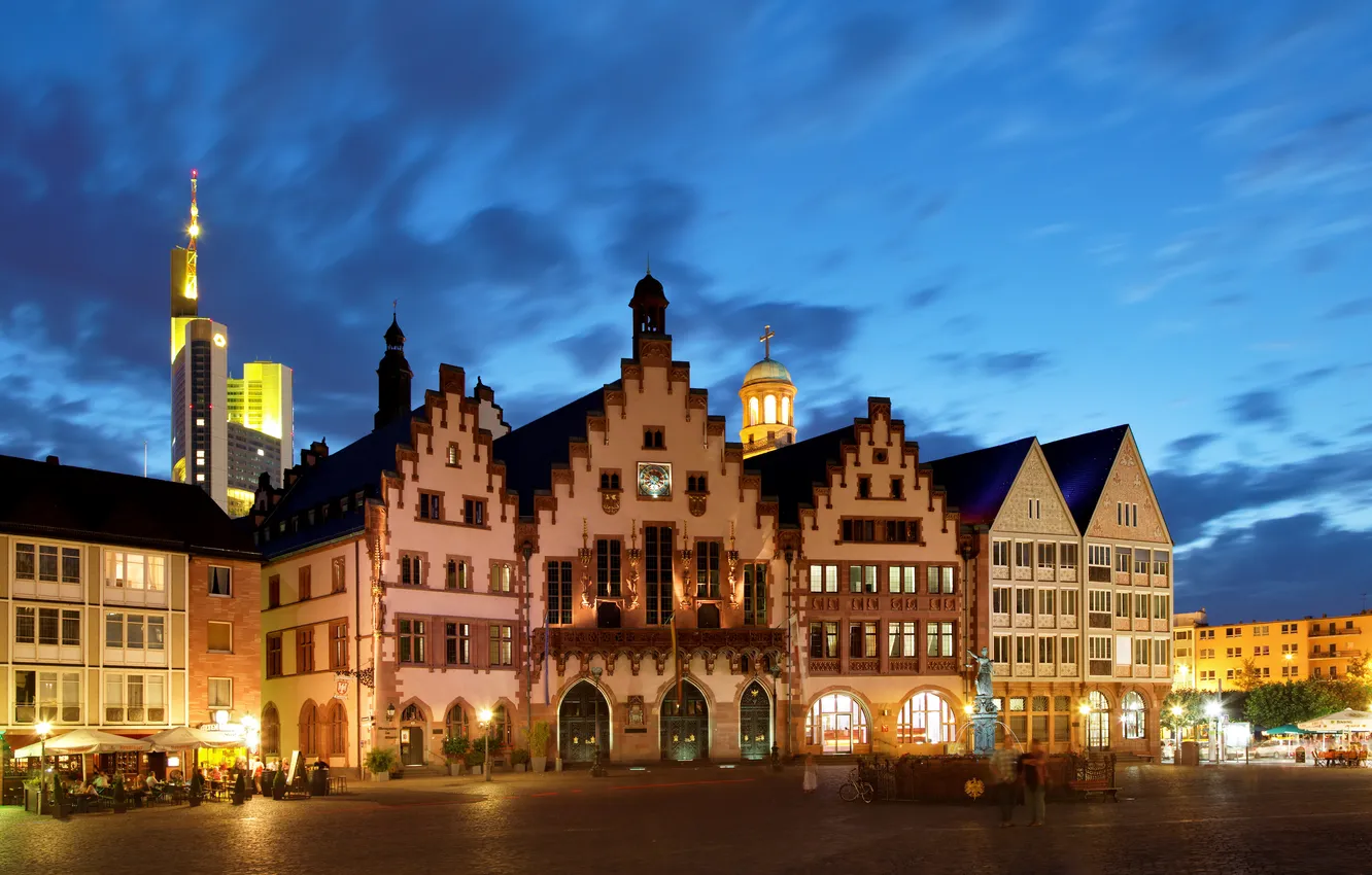Photo wallpaper the city, photo, Germany, Frankfurt, Romerberg