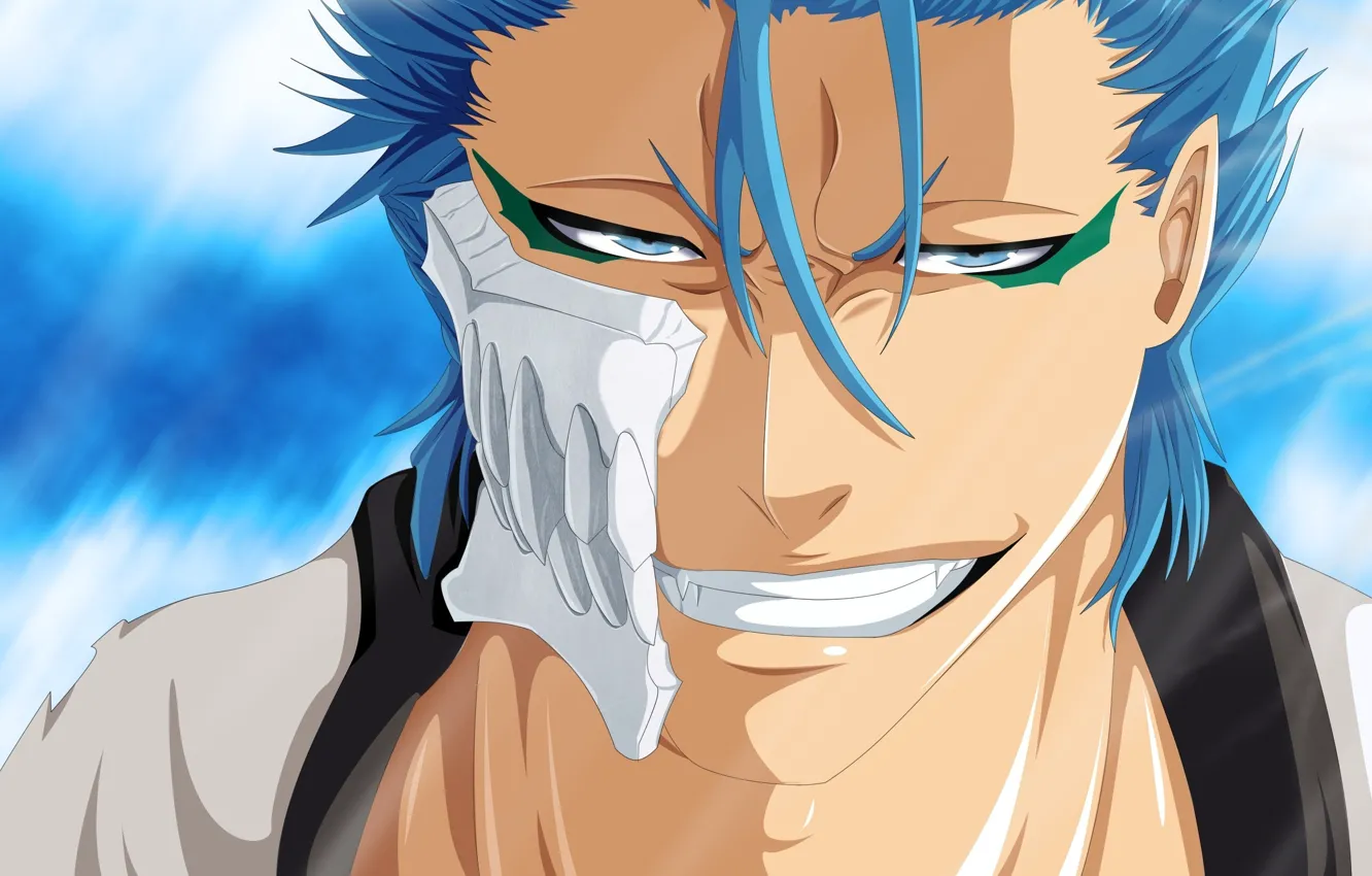 Photo wallpaper game, Bleach, fighter, soldier, blue, smile, anime, man