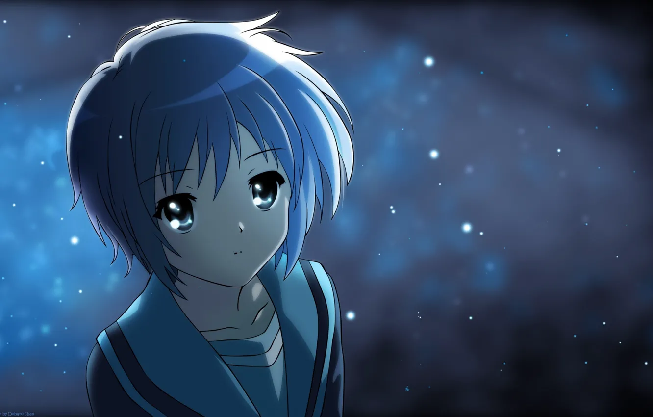 Photo wallpaper girl, anime, art, cute