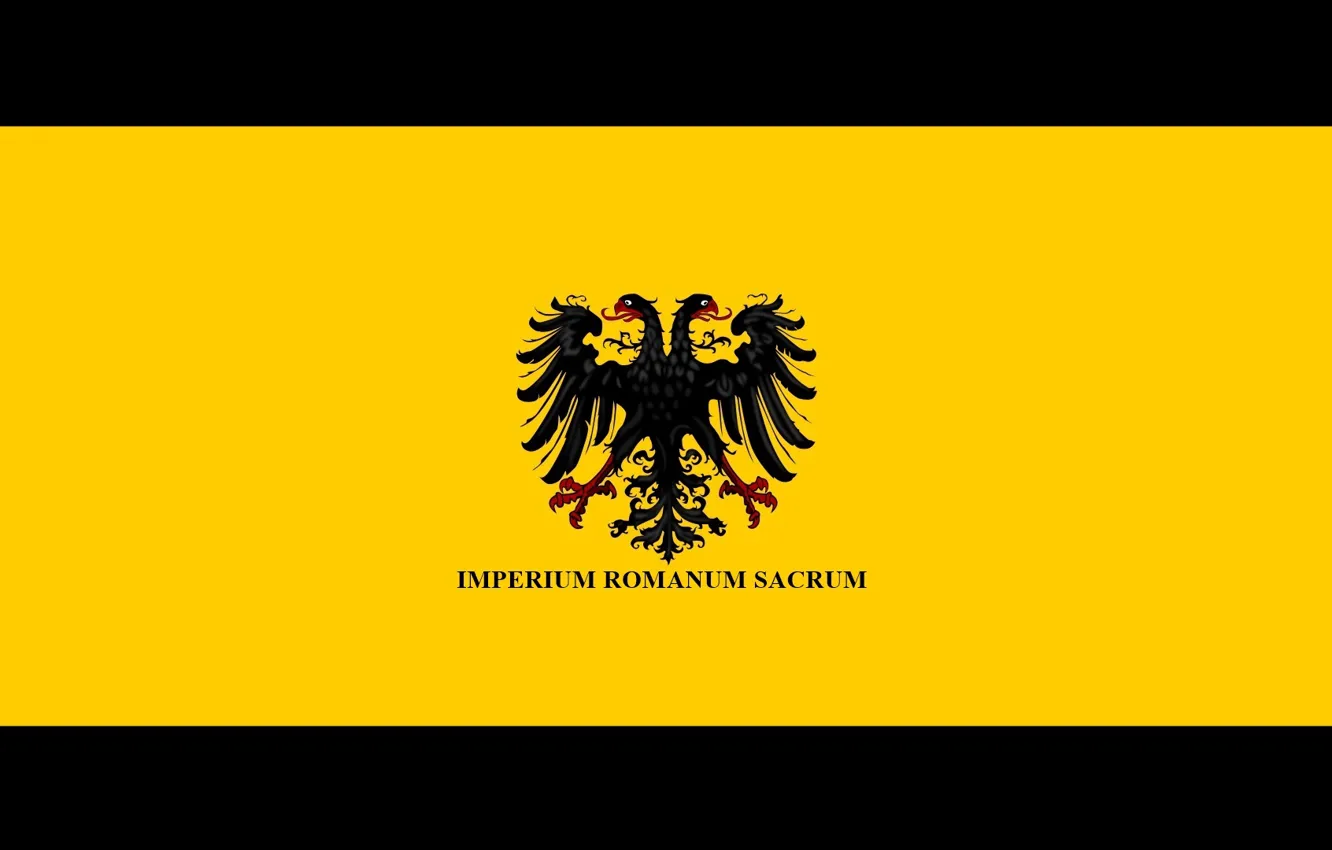 Photo wallpaper yellow, eagle, flag, empire, Holy Roman Empire, double eagle