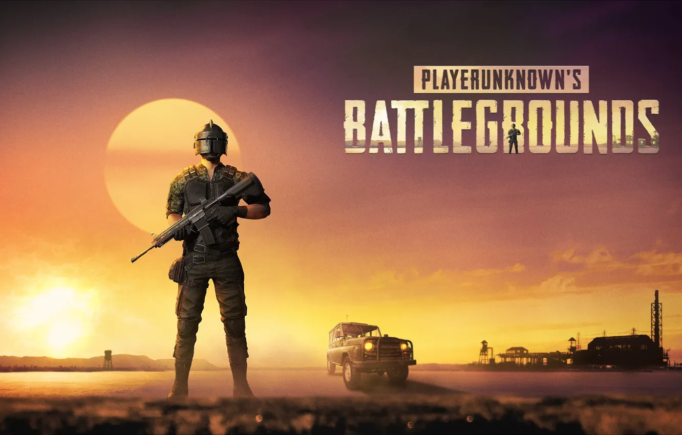 Photo wallpaper gun, pearls, M4 Carbine, PlayerUnknown's Battlegrounds