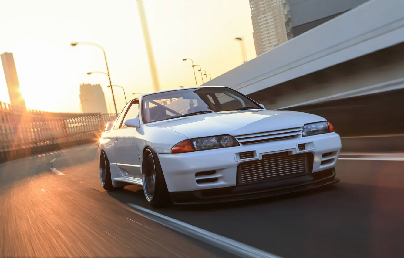 Photo wallpaper tuning, speed, nissan, turbo, road, skyline, japan, Nissan