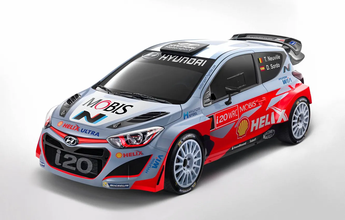 Photo wallpaper Hyundai, WRC, Rally, i20, 2015