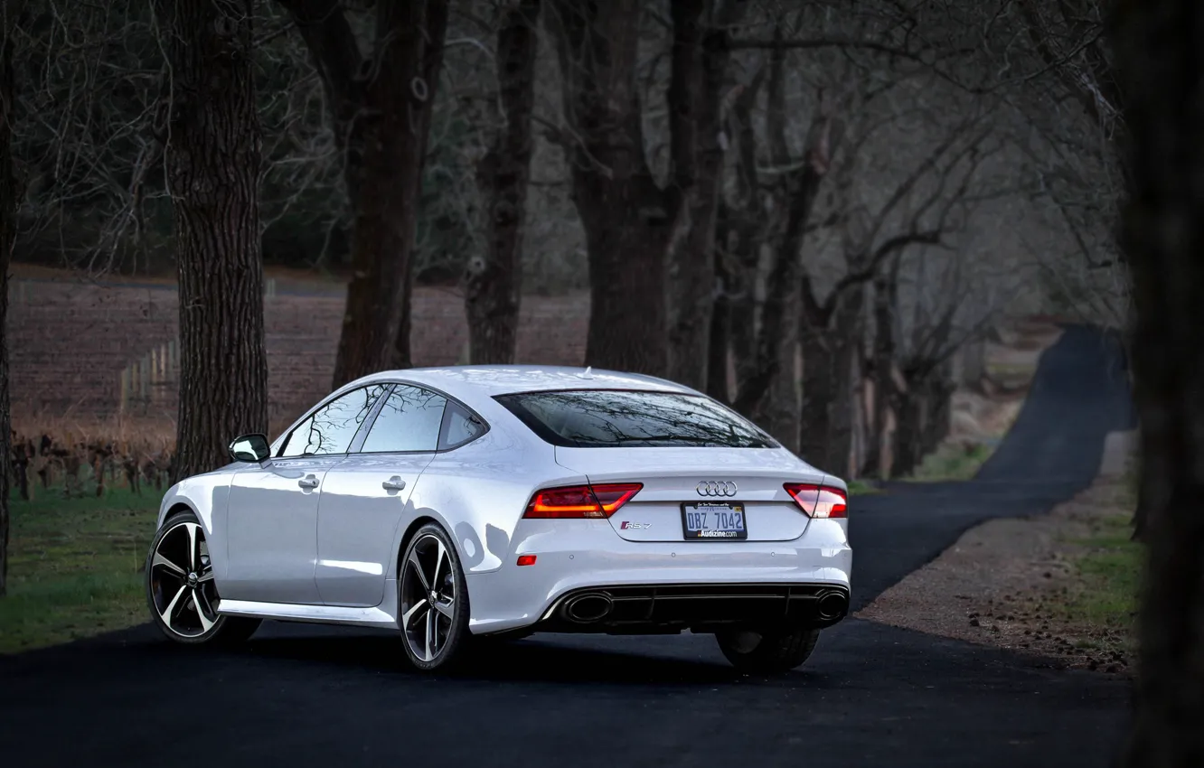 Photo wallpaper Audi, Audi, white, white, RS7