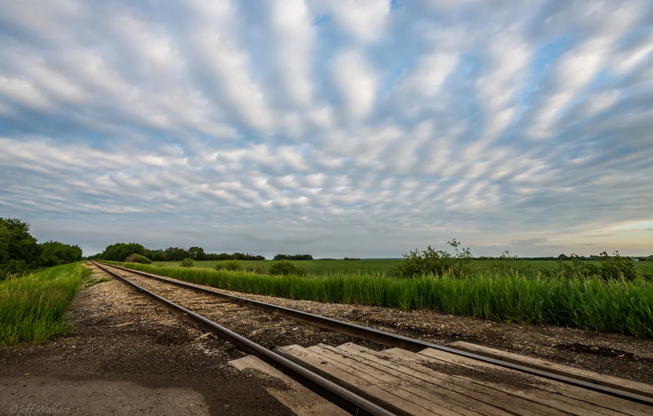 Photo wallpaper road, iron, Jeff Wallace