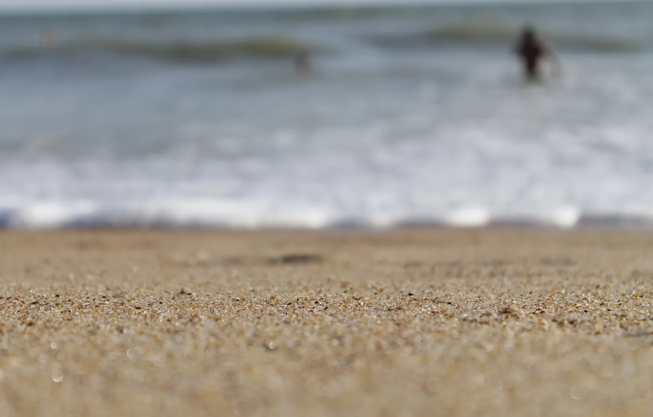 Photo wallpaper sand, sea, water, tide