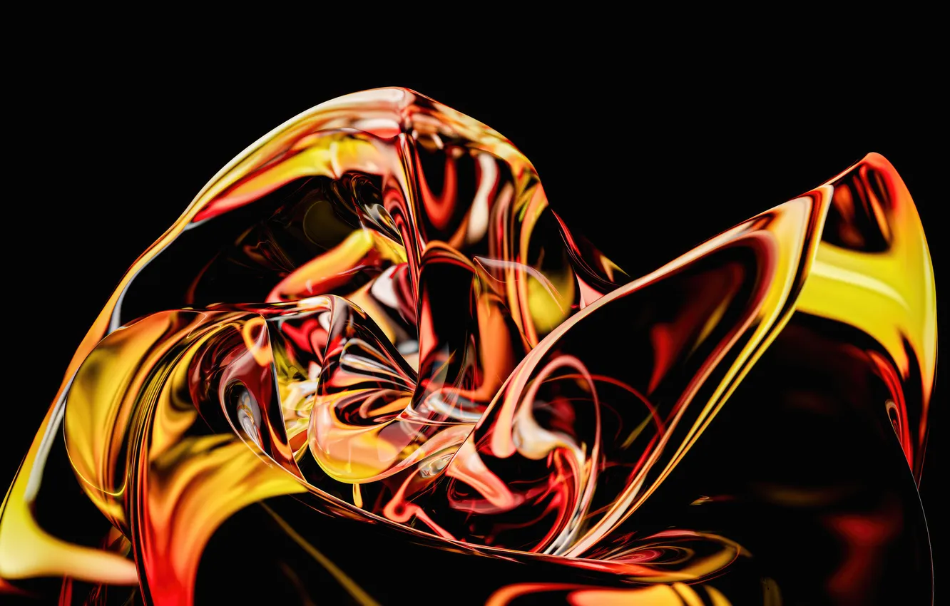 Photo wallpaper red, glass, crystal