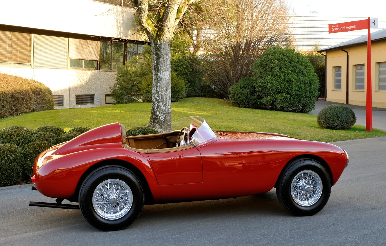 Photo wallpaper sports car, Ferrari, Spyder, 1951, export, Ferrari 212, Ferrari 212 Export Spyder