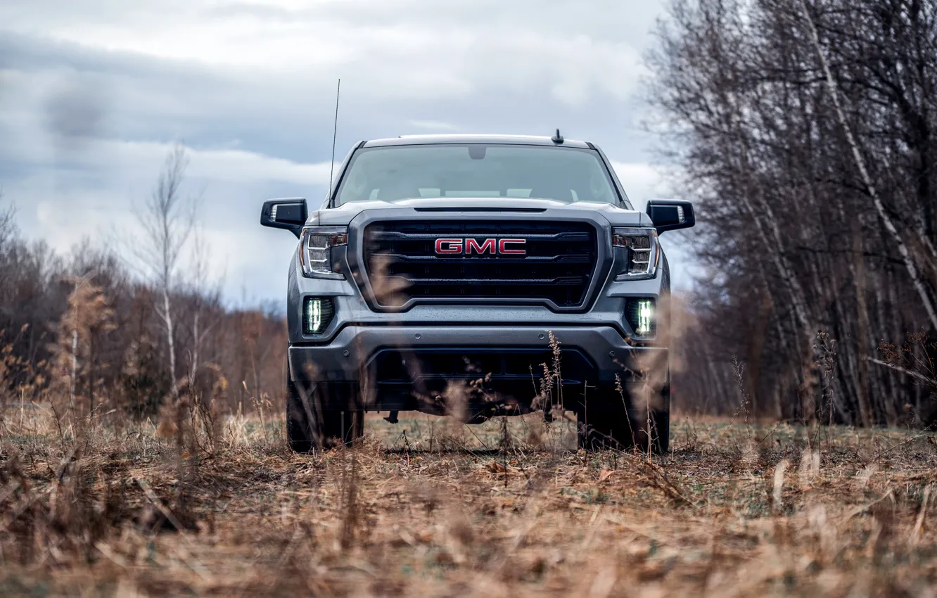 Photo wallpaper front view, pickup, 2018, GMC, Sierra, Crew Cab, 2019, Elevation