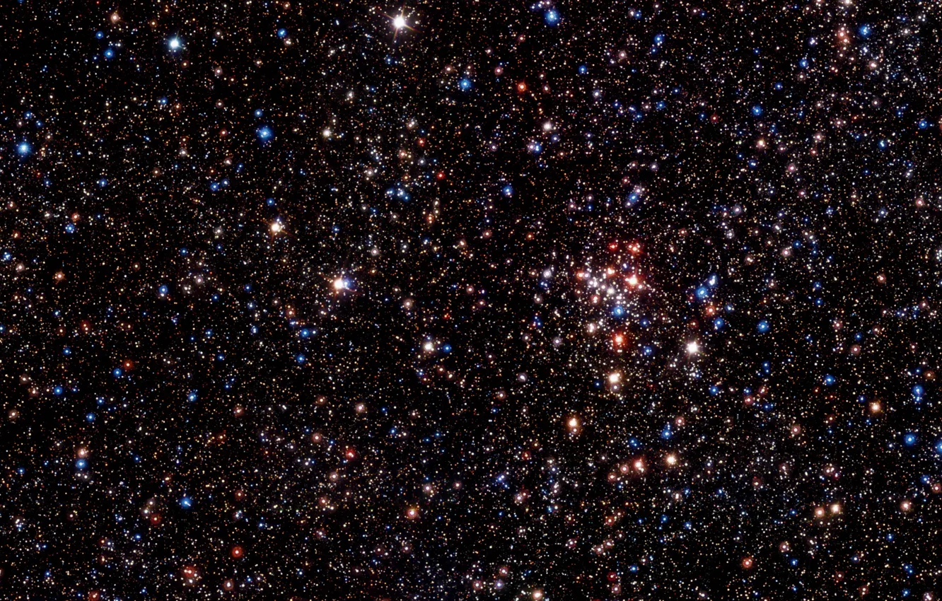 Photo wallpaper Stars, Milky Way, Chili, THAT, Star Cluster, Near-infrared, Paranal, VLT UT4