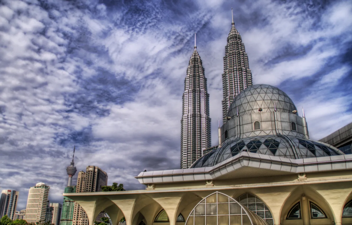 Photo wallpaper the sky, clouds, landscape, the dome, Malaysia, Lumpuk