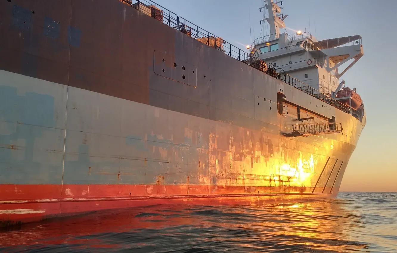 Photo wallpaper Water, The ocean, Sea, Board, The ship, Offshore, A cargo ship, Offshore Supply Ship