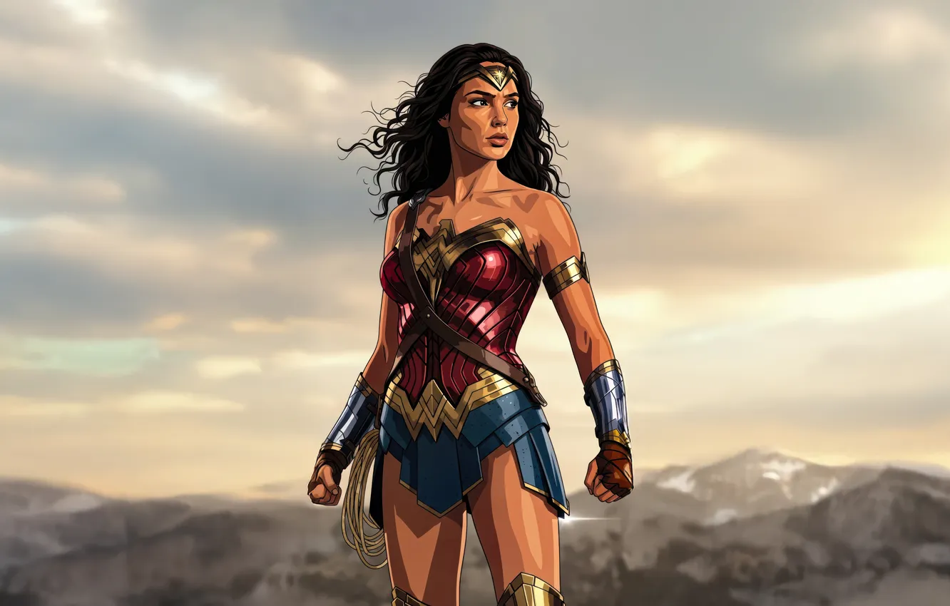 Photo wallpaper woman, justice, Wonder, Truth