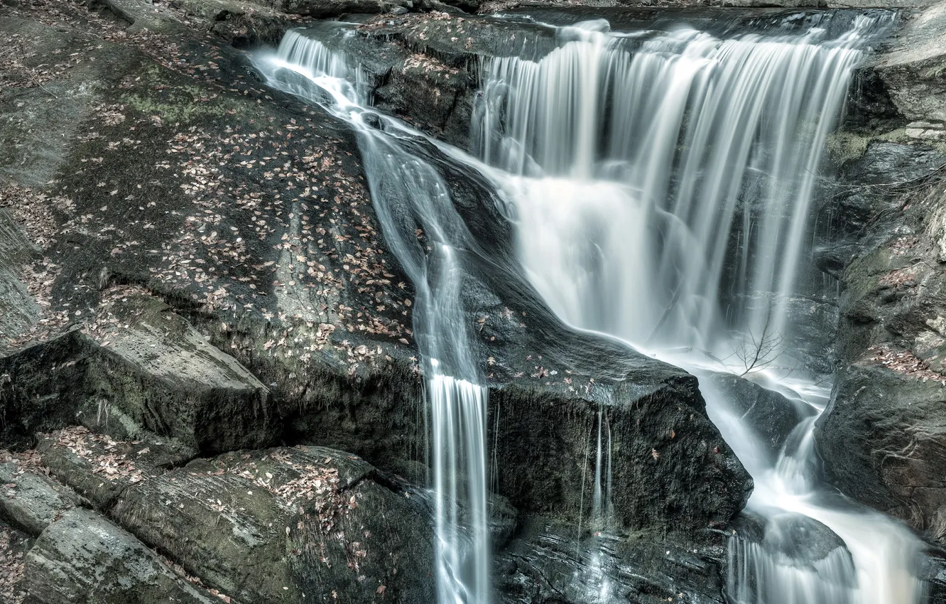 Photo wallpaper nature, stream, stones