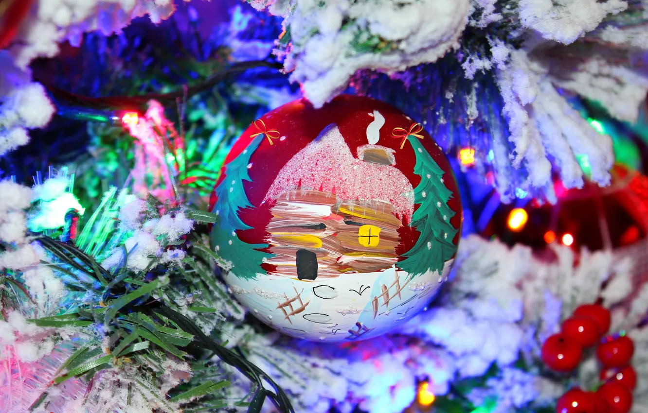 Photo wallpaper macro, holiday, toy