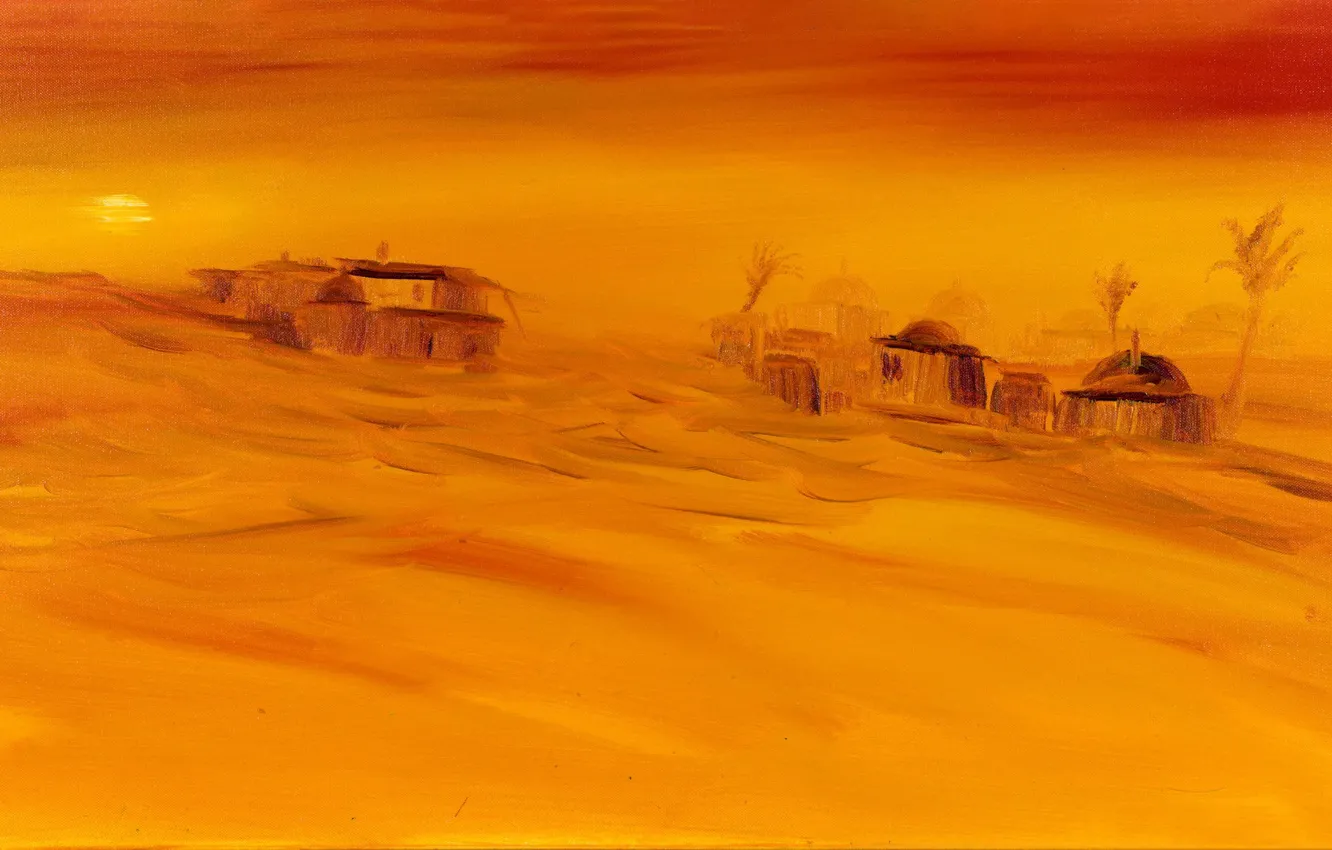 Photo wallpaper sand, landscape, sunset, desert, home, picture, sugar, Christian Seebauer