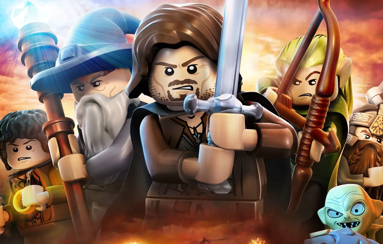 Photo wallpaper game, hat, ken, Lego, The Lord of the Rings, blade, pearls, Lego The Lord of …