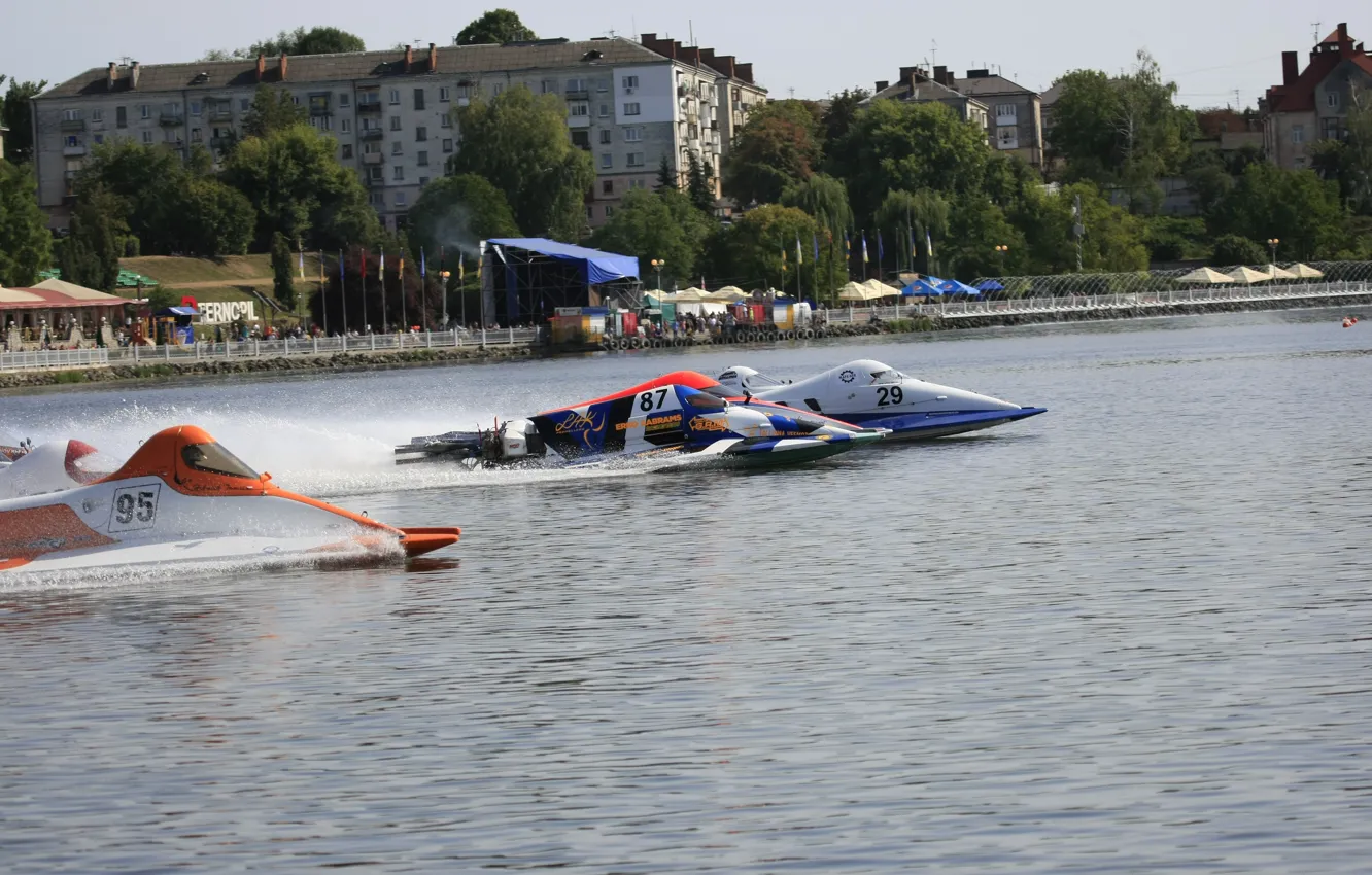 Photo wallpaper race, boat, speed