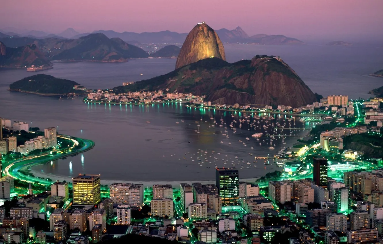 Photo wallpaper beach, boats, Rio