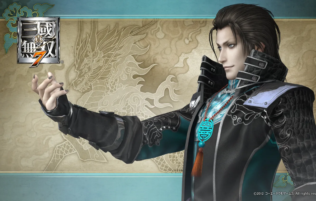 Photo wallpaper clothing, dragon, figure, guy, gesture, Chinese, Dynasty Warriors, Jia Chong