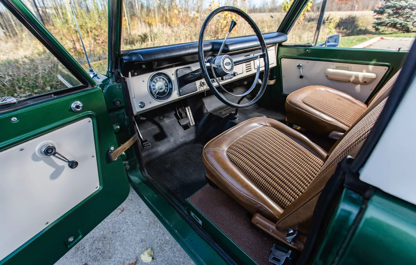 Photo wallpaper Ford, interior, Wagon, 1974, Bronco