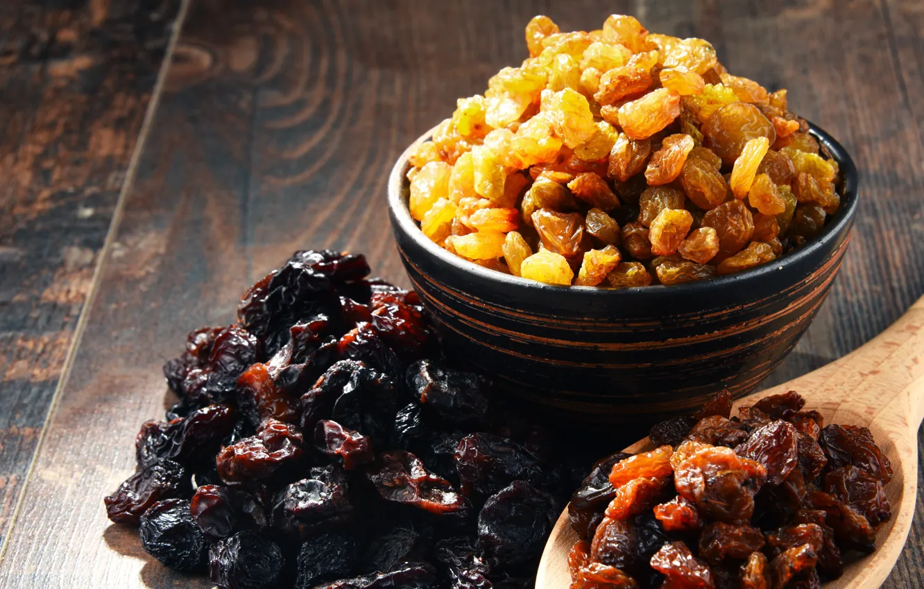 Photo wallpaper blade, raisins, dried fruits, prunes