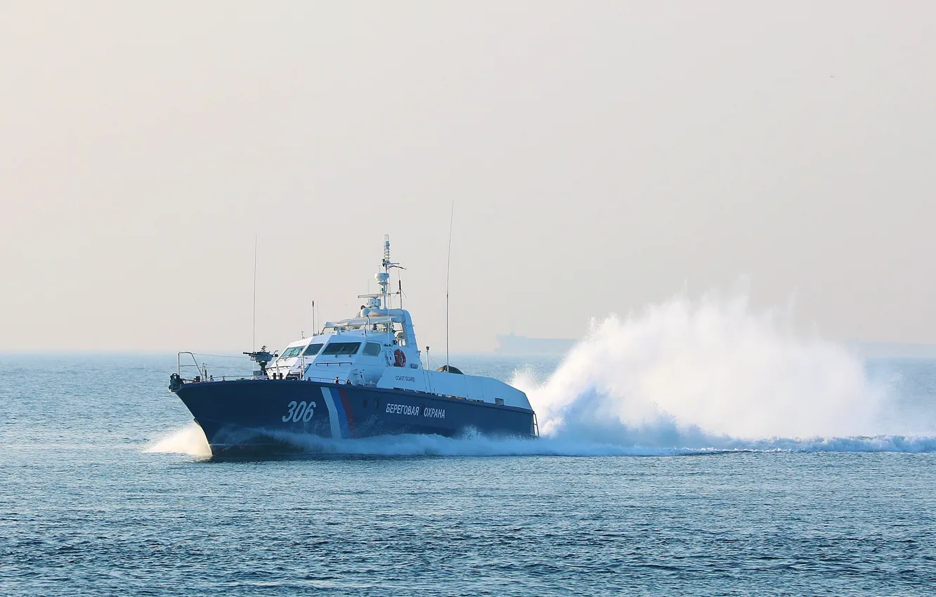Photo wallpaper boat, security, Baltika, the course, coast, full