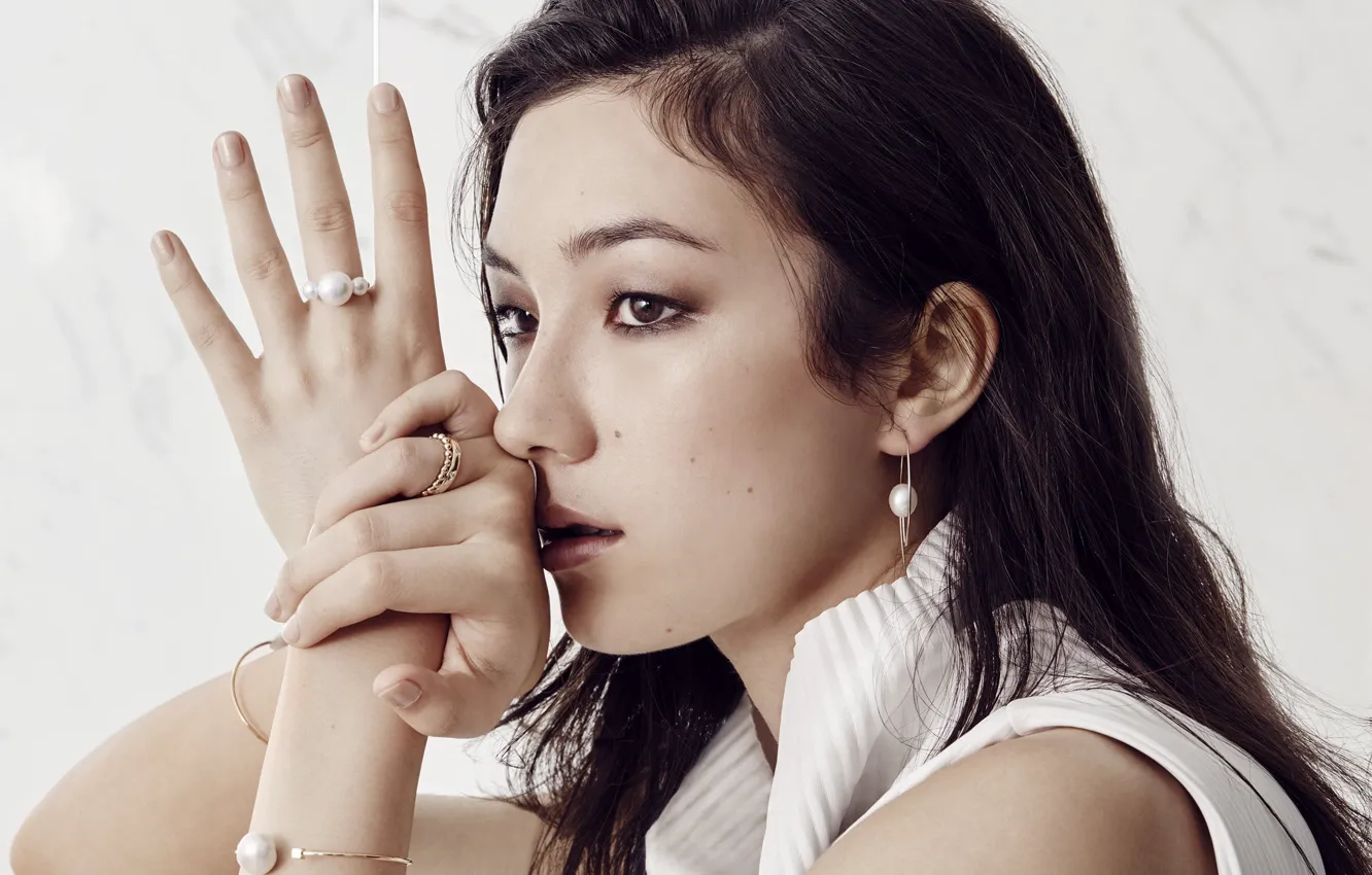 Photo wallpaper look, decoration, pose, makeup, actress, Natasha Liu Bordizzo, Natasha Liu Bordizzo