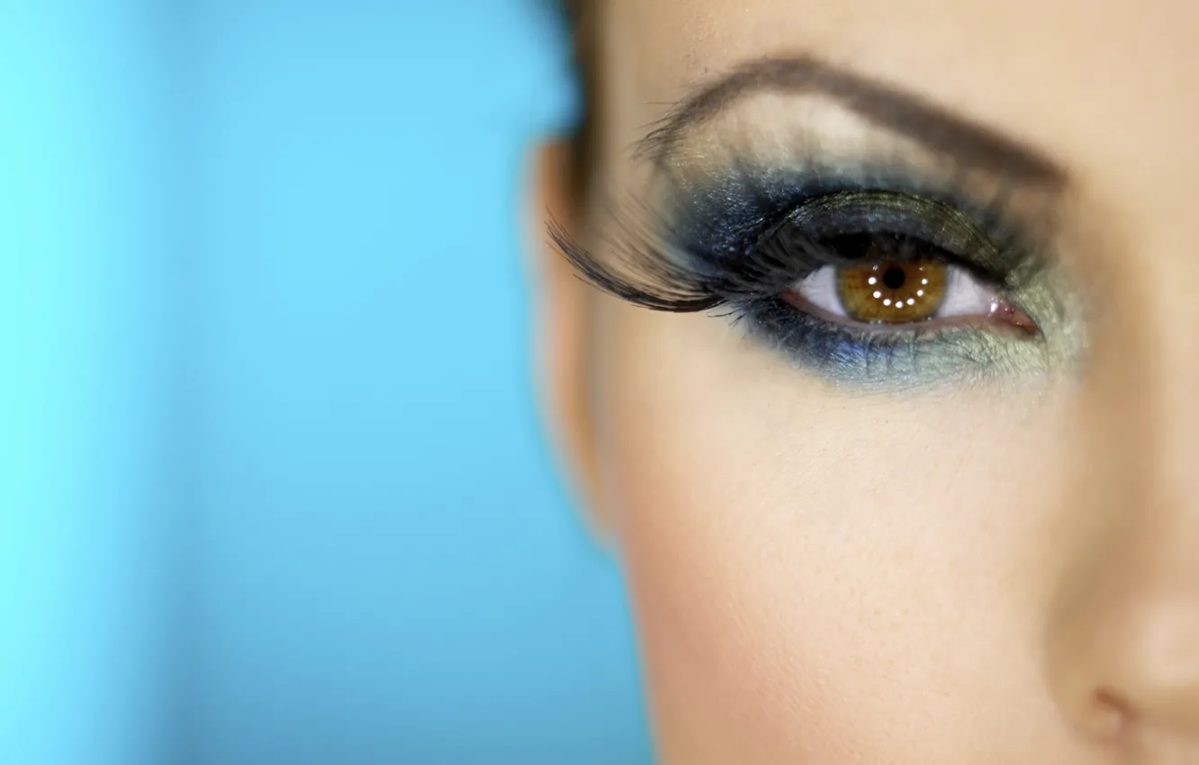 Photo wallpaper woman, eye, makeup, eyelash