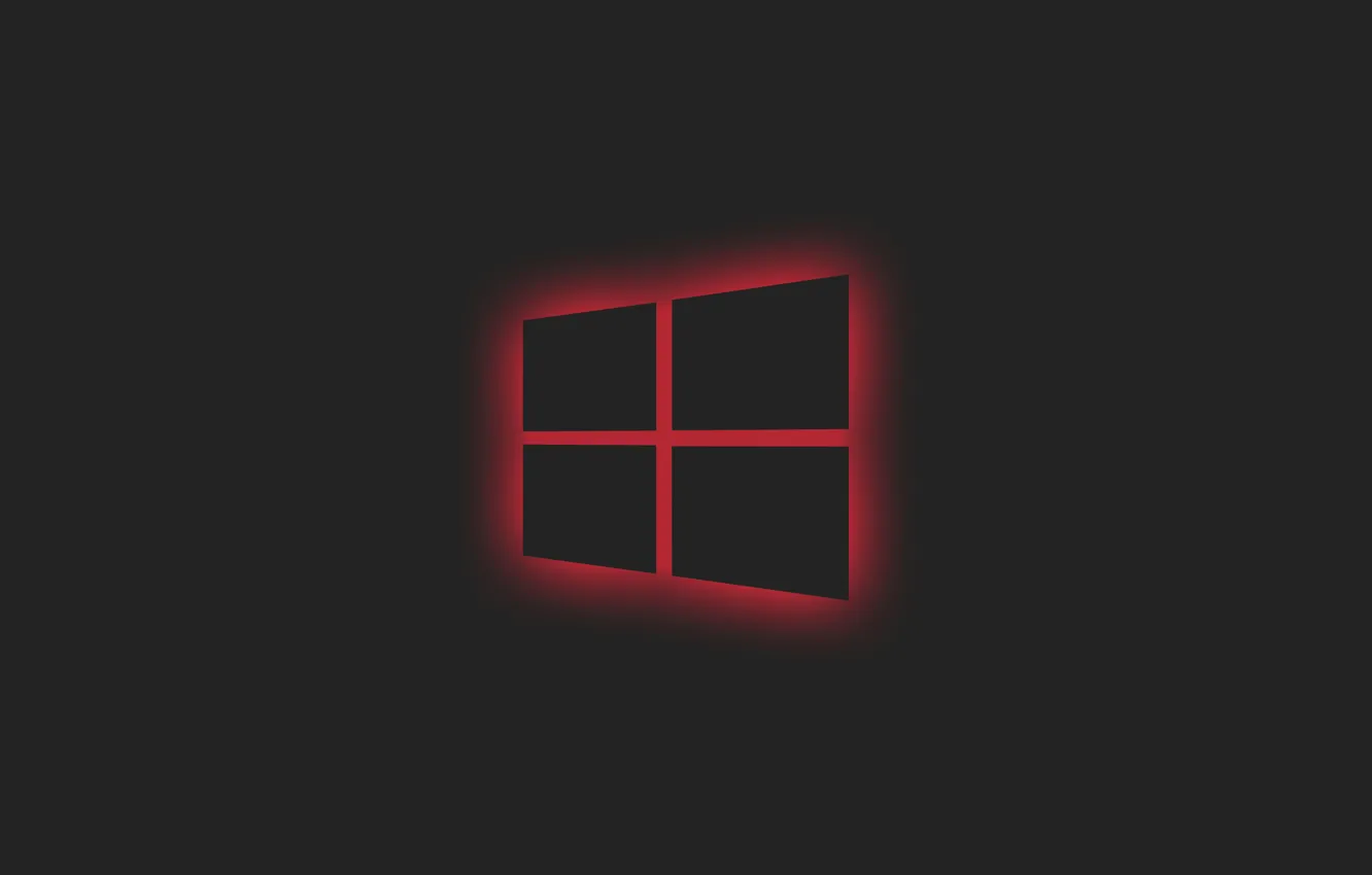 Photo wallpaper minimalism, window, Windows, logo, Glow