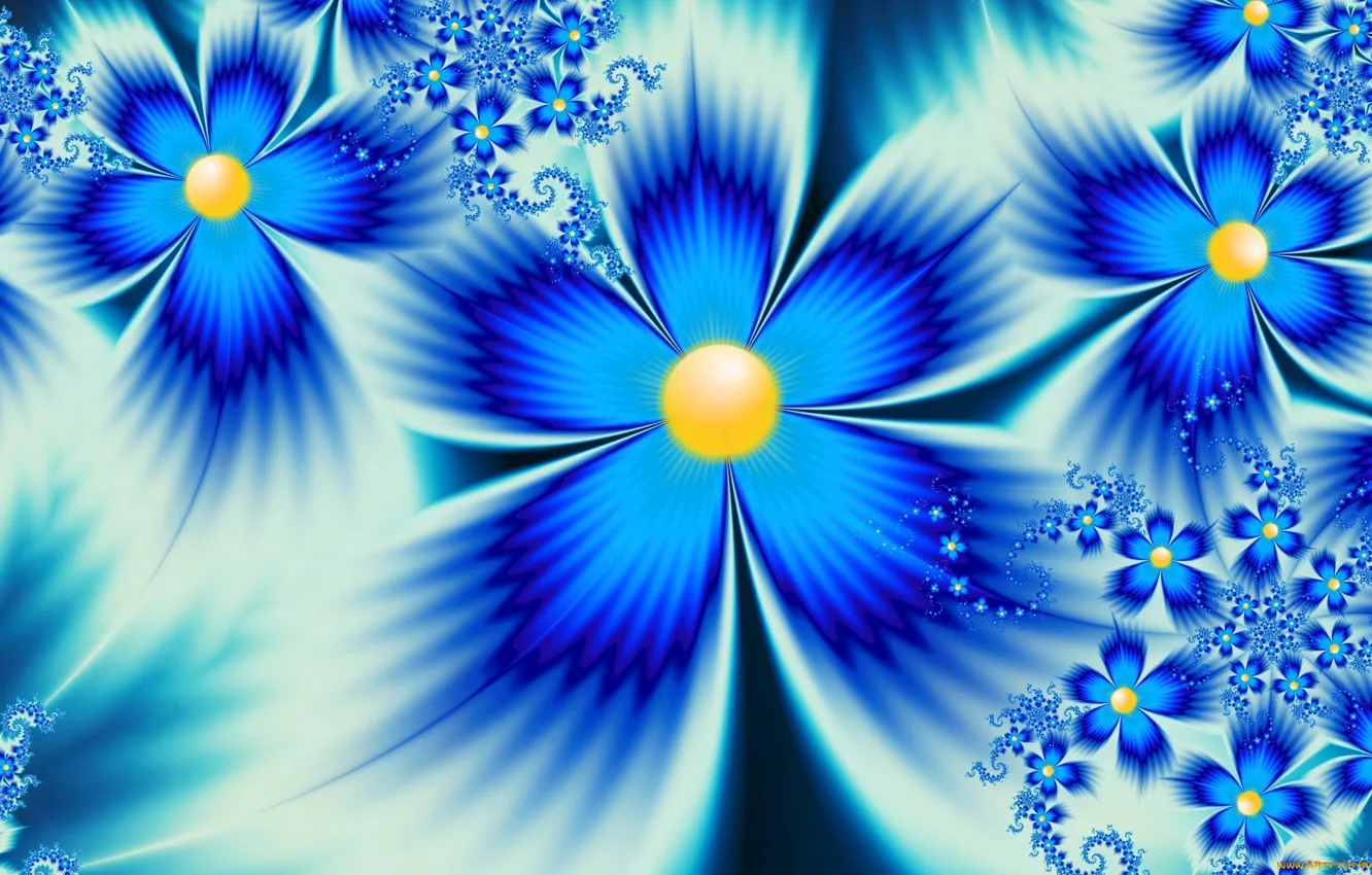 Photo wallpaper flower, light, spiral, petals