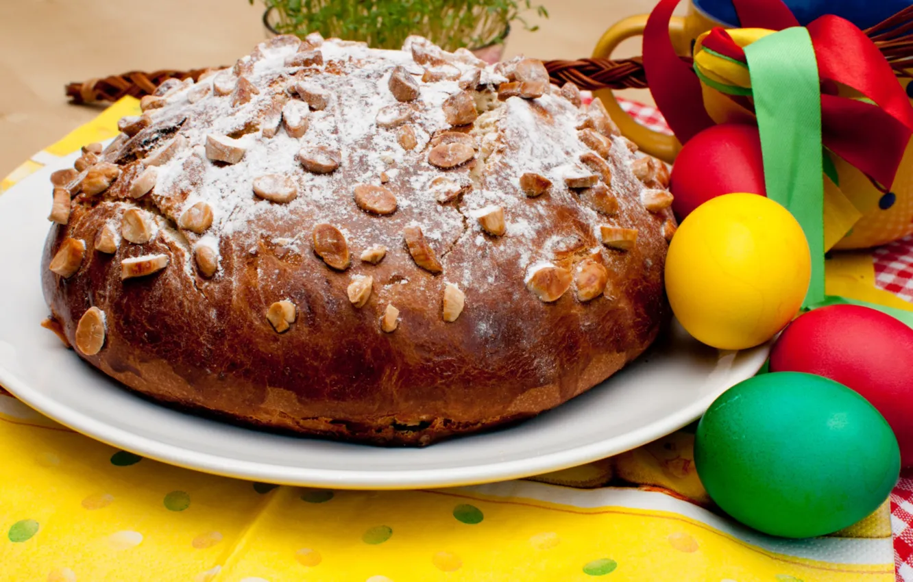 Photo wallpaper Easter, nuts, cake, eggs
