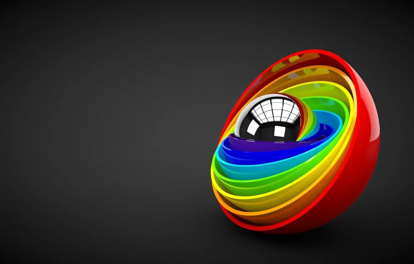 Photo wallpaper balls, sphere, matryoshka