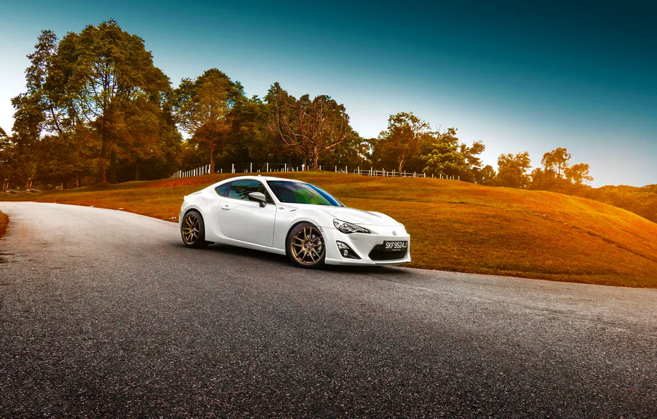 Photo wallpaper Toyota, Car, White, Sport, GT86, Shade, Photoworks