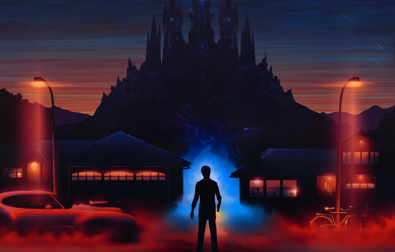 Photo wallpaper album, cover, Kingdom, synth wave, Arcade High