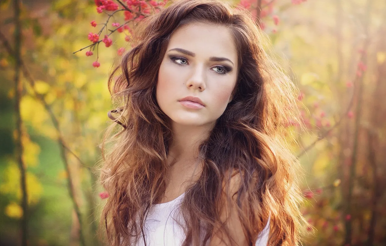 Photo wallpaper face, mood, hair, portrait